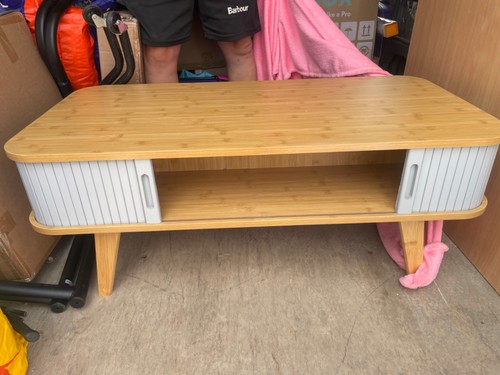 Coffee table grey wood - coffee, top