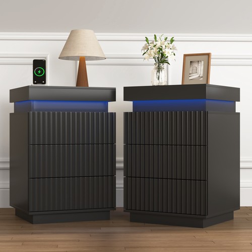 2pcs end table usb - c, charging