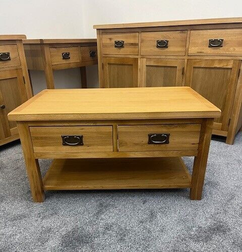 Oak coffee table with - oak,