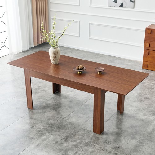 Extendable walnut dining - walnut, table