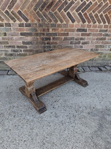 Antique solid oak refectory - antique,