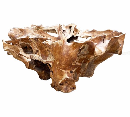 Teak root coffee table - teak,