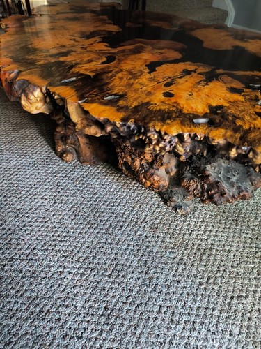 Buckeye burl coffee table from