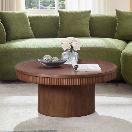 Walnut round coffee - walnut,