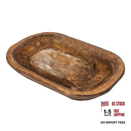 Decorative wooden dough bowl - wooden,