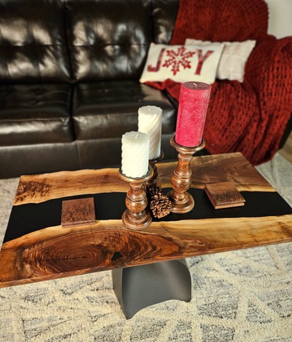 Black walnut epoxy coffee - epoxy,